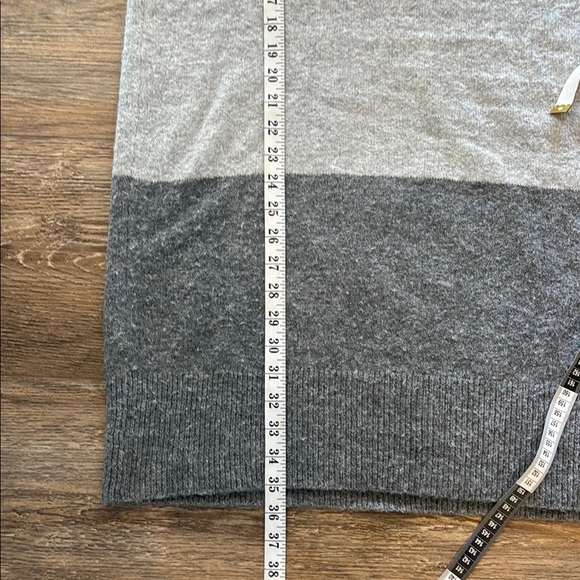 RACHEL Rachel Roy Women's Large Turtleneck Sweater Dress Grey White Colorblock - Picture 9 of 9